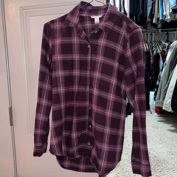 Purple flannel size small - Picture 2 of 2
